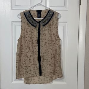 Metaphor Black & Tan Blouse